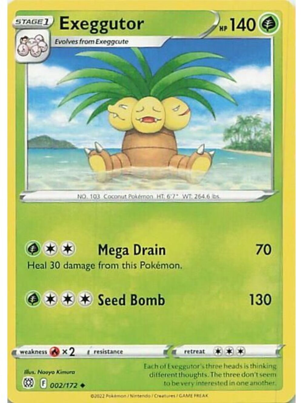 Pokemon TCG 2022 Exeggutor NM SWSH09